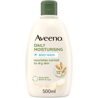 Aveeno Daily Moisturising Detergente Corpo Bagnoschiuma per Pelli da Normali a Secche, 500ml