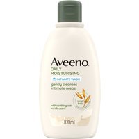 Aveeno Daily Moisturising Detergente Intimo Idratante Quotidiano Senza Sapone Profumato alla Vaniglia Delicato per Pelli Sensibili, 300ml