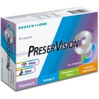 Bausch+Lomb PreserVision 3D Integratore Alimentare Vista e Ossa, 30 Capsule Molli