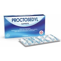 Bayer Proctosedyl Trattamento Sintomatico di Emorroidi e Ragadi Anali Con Idrocortisone Acetato, 6 Supposte