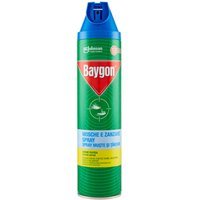 Baygon Mosche e Zanzare Plus Spray Azione Rapida, 400ml