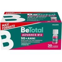 Be-Total Advance B12 Integratore di Vitamina B12 50 Anni+, 30 Flaconcini