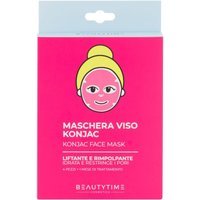 Beautytime Konjac Maschera Viso Liftante e Rimpolpante, 4 maschere