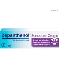 Bepanthenol Sensiderm Crema lenitiva per Dermatite Atopica Eczema e Prurito, 50g