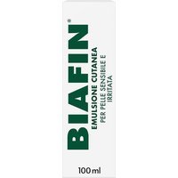 Biafin Emulsione Cutanea Idratante Lenitiva Crema Scottature e Pelle Sensibile e Irritata, 100ml