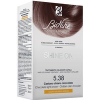 BioNike Shine On castano chiaro cioccolato - Tintura permanente per capelli bionike, 50+75 ml