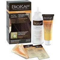 Bios Line Biokap Nutricolor Castano Caffè 4.06 - Tinta per la copertura dei capelli bianchi, 140 ml