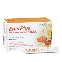 Bios Line EnerPlus - Pappa Reale 1000 Integratore Energetico per Bambini Adulti Anziani e Atleti, 10 Bustine