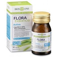 Bios Line Flora Balance Active integratore - Probiotico per l'equilibrio intestinale, 30 capsule