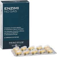 Bios Line Principium Enzimi No Gas Integratore, 24 Compresse Fast/Retard