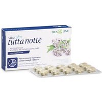 Bios Line Vitacalm - Tutta Notte Integratore con Melatonina, 60 Compresse