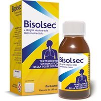 Bisolsec Sciroppo Sedativo per Tosse Secca Azione Rapida Adulti e Bambini 6+, 190ml