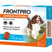 Boehringer Frontpro - Antiparassitario per cani da 10 a 25 kg, 3 compresse masticabili da 68 mg