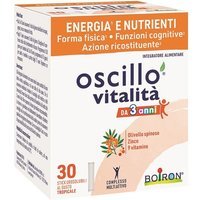 Boiron Oscillo Vitalità 3+ Integratore Ricostituente per Bambini e Adulti Energia Fisica e Mentale, 30 Stick Orosolubili