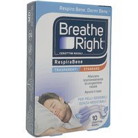 Breathe Right Cerottini Nasali Respira Bene Trasparenti Standard, 10 cerottini