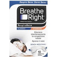 Breathe Right Original Cerotti Nasali Classici Standard, 10 Pezzi