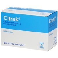 Bruno Farmaceutici Citrak Integratore Citrato di Potassio 1g, 30 Bustine