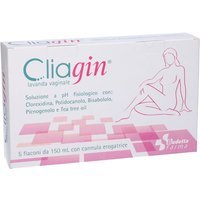 Budetta Farma CliaGin Lavanda Vaginale pH fisiologico con Clorexidina, 5 x 150ml