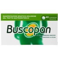 Buscopan contro Mal di Pancia Dolori e Crampi Addominali, 40 Compresse Rivestite