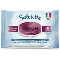 Camon Salviette detergenti alla mirra - La salvietta Camon clorexidina per pelo e zampe, 40 pezzi