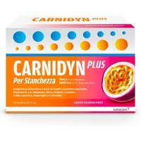 Carnidyn Plus Integratore per Stanchezza Fisica e Mentale Gusto Passion Fruit, 20 Bustine