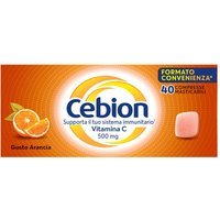 Cebion Compresse Masticabili all'Arancia - Vitamina C 500 mg senza zucchero e glutine, 40 compresse