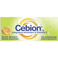 Cebion Integratore Vitamina C Gusto Arancia Senza Zuccheri, 10 compresse