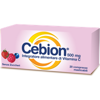 Cebion Integratore Vitamina C Senza Zucchero, 20 compresse masticabili