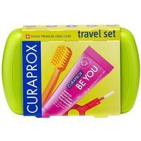 Curaprox Be You Travel Set Verde Spazzolino + Dentifricio + 2 Scovolini