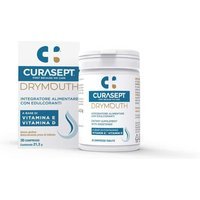 Curasept Drymouth - Integratore Alimentare con Vitamina E e D per Bocca Secca, 30 compresse