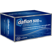 Daflon 500mg Insufficienza venosa e Fragilità Capillare, 120 Compresse Rivestite