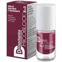 Dermovitamina Micoblock 3 in 1 - Smalto Idratante Traspirante Colore Bordeaux, 5ml