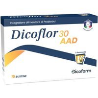 Dicofarm Dicoflor - 30 AAD Integratore alimentare di probiotici, 15 bustine