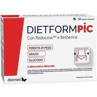 DietMed DietFormPic Integratore per Perdita di Peso Grassi e Glucosio, 30 Capsule Vegetali