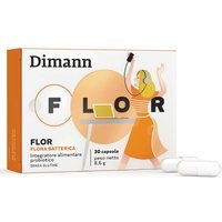 Dimann Flor Integratore Probiotico per Cistite Candida e Vaginiti, 30 Capsule