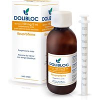 Dolibloc Bambini Sospensione Orale 100mg/5ml Ibuprofene senza zuccheri gusto arancia, 150ml