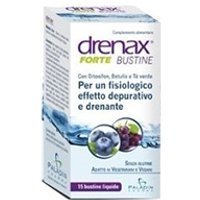 Drenax Forte mirtillo stick pack - Integratore per il drenaggio dei liquidi, 15 bustine da 15 ml