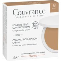 Eau Thermale Avène Couvrance - Fondotinta Compatto in Crema SPF30 colore 1.3 Miel Honey, 8.5g