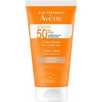 Eau Thermale Avène Crema Colorata SPF 50+ Solare Viso per Pelli Sensibili e Secche, 50ml