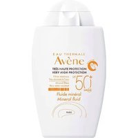 Eau Thermale Avène Fluido Minerale SPF50+ Solare Viso per Pelli Intolleranti, 40ml