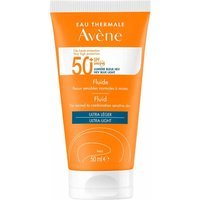 Eau Thermale Avène Fluido SPF 50+ Solare Viso per Pelli Sensibili Normali e Miste, 50ml
