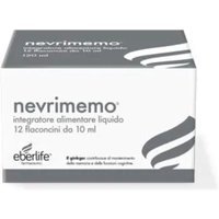 Eberlife Farmaceutici Nevrimemo Integratore Memoria e Funzioni Cognitive, 12 Flaconcini