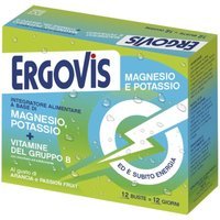 EG Ergovis - Magnesio Potassio e Vitamine B Integratore con Zucchero, 12 Bustine