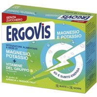 EG Ergovis - Magnesio Potassio Vitamine B Integratore Senza Zucchero, 12 Bustine