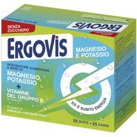 EG Ergovis - Magnesio Potassio Vitamine B Integratore Senza Zucchero, 24 Bustine