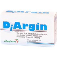 Elmafarma Diargin Integratore Energetico Tonico, 10 Flaconcini da 10ml