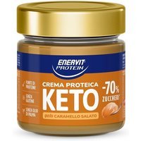 Enervit Protein Crema Proteica Keto al Caramello Salato - Crema con cacao e nocciole, 180 g