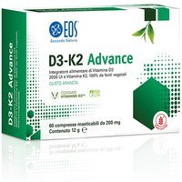 EOS D3-K2 Advance Integratore Alimentare, 60 Compresse Masticabili