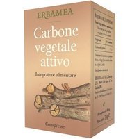Erbamea Carbone Vegetale Attivo Integratore Transito Intestinale, 100 Capsule
