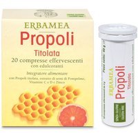 Erbamea Propoli Titolata Integratore Alimentare, 20 Compresse Effervescenti